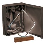 Galvano Cristal con Base de Madera BLAS 52
