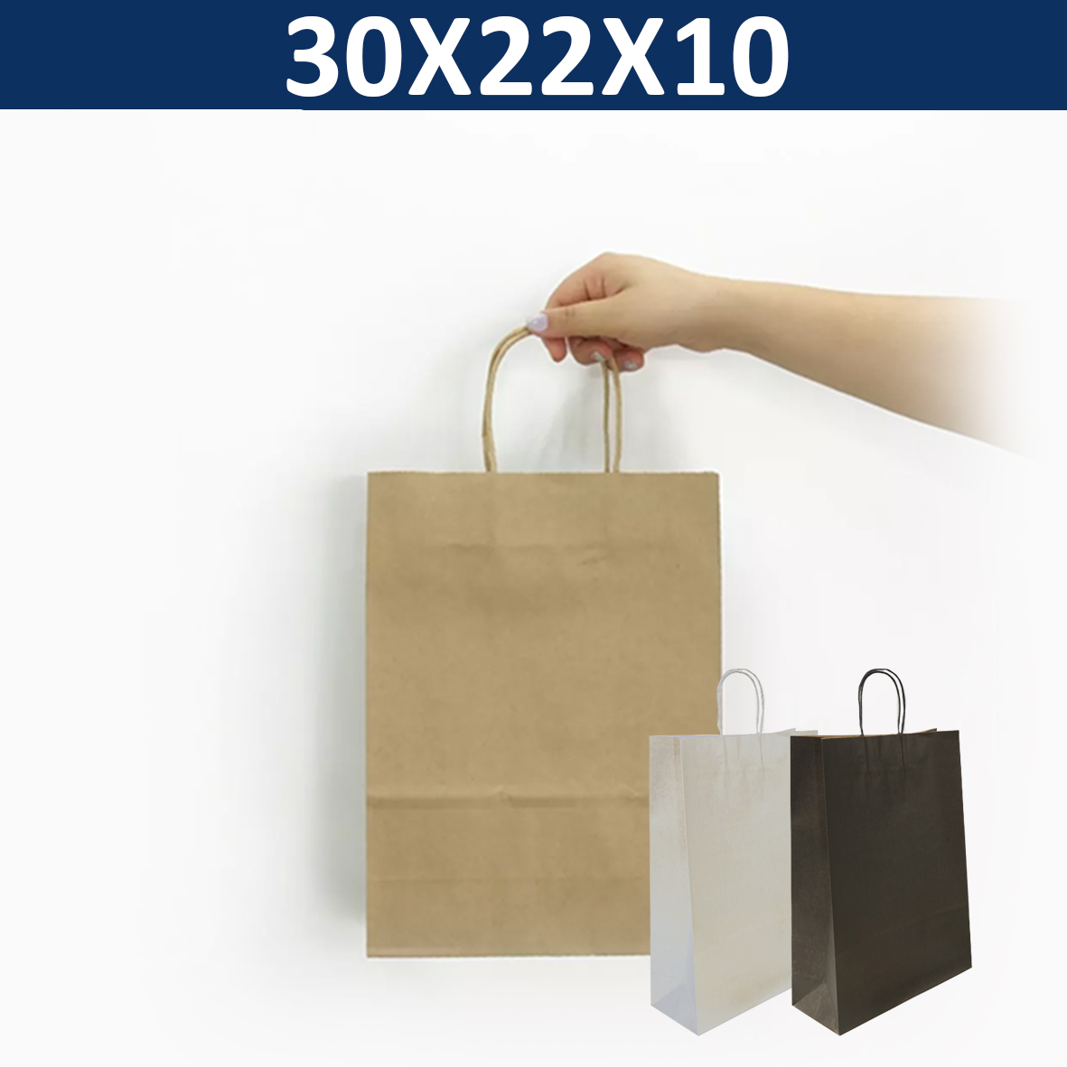 30x22x10 Bolsa Papel Kraft BP10 - Imagen 1