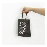 bolsa papel kraft 20x14x8 negra impresa