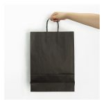 bolsa papel kraft 41x30x12 negra impresa
