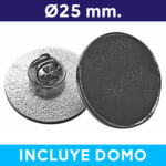 Piocha Broche Redondo Plateado (Pins) 25mm