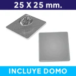 Piocha Broche Cuadrado Plateado (Pins)