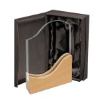 Galvano Cristal con Base de Madera BLAS 26