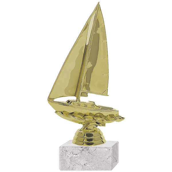 256-PD-5034.jpg Trofeo Plástico Velero Dorado - Imagen 1