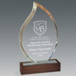 Galvano Cristal con Base de Madera BLAS 55 - Imagen 2