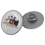 Piocha Broche Redondo Plateado (Pins) 25mm - Imagen 2