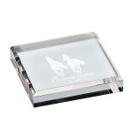 Acrílico Cuadrado Clear Pisapapeles BACO044
