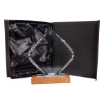Galvano Cristal con Base de Madera BLAS 30