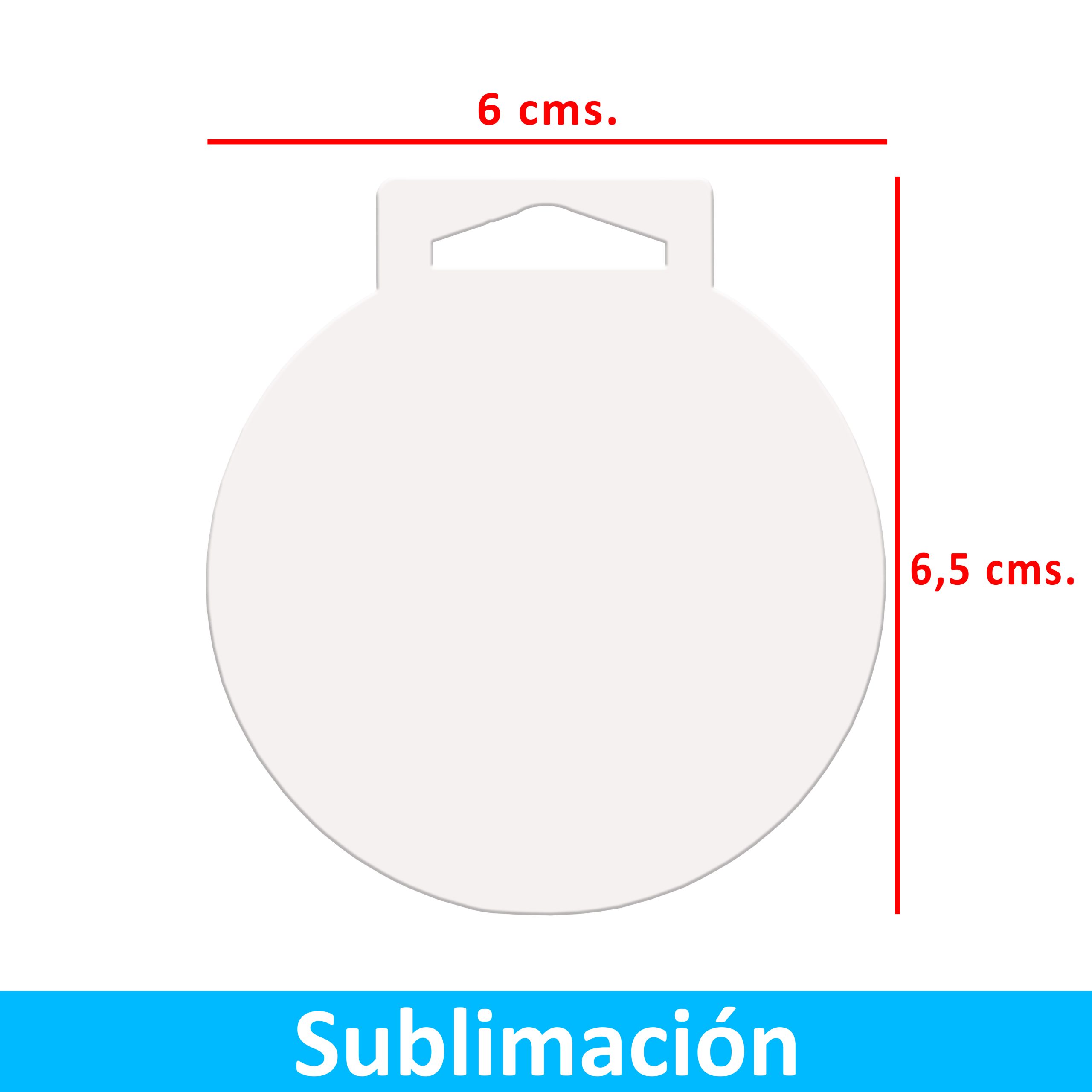 MD150 Medalla Blanca Portada OK Medalla Acrílico Sublimable Blanco MD 151 - Imagen 1