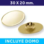 Pin con Domo ovalado OVA01 Oro