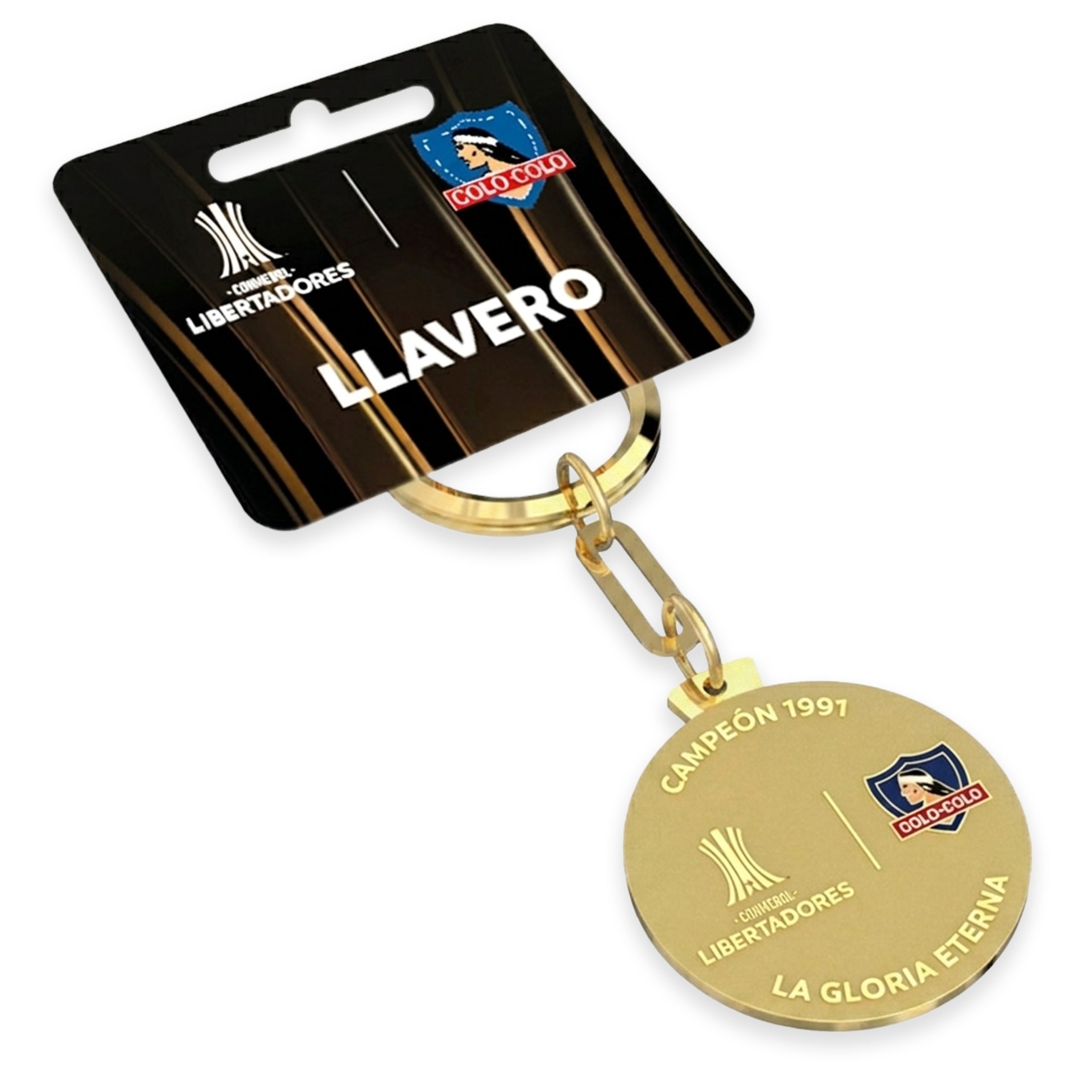 Llavero Colo Colo Libertadores Portada OK Llavero Metálico Colo Colo Libertadores - Imagen 1